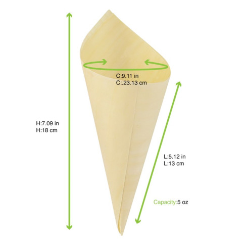 Cono in legno  H180mm