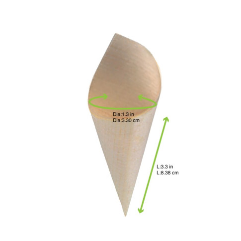 Cono in legno  H80mm