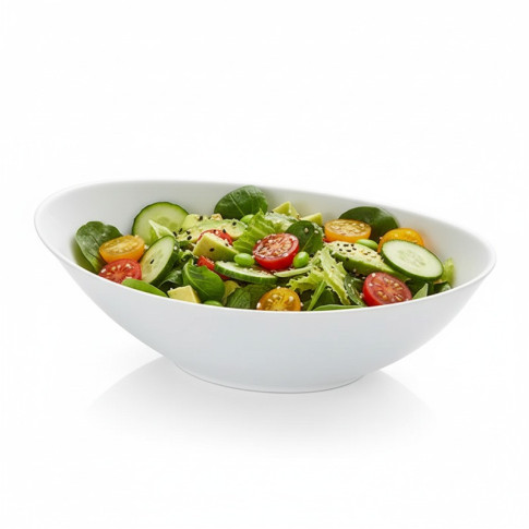 Ciotola "BioNchic" ovale in polpa di canna da zucchero 270x165mm H77mm 1500ml