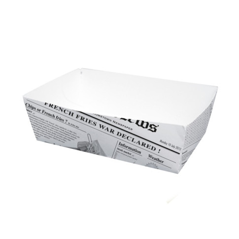 Cono in cartone laminato in PE antiunto, decorazione stampa di giornale 150x90mm H50mm 850ml