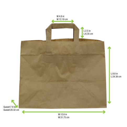 Shopper in carta kraft riciclato 320x200mm H250mm