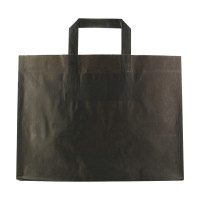 Borsa shopper in carta marrone riciclata con stampa nera 320x220mm H250mm