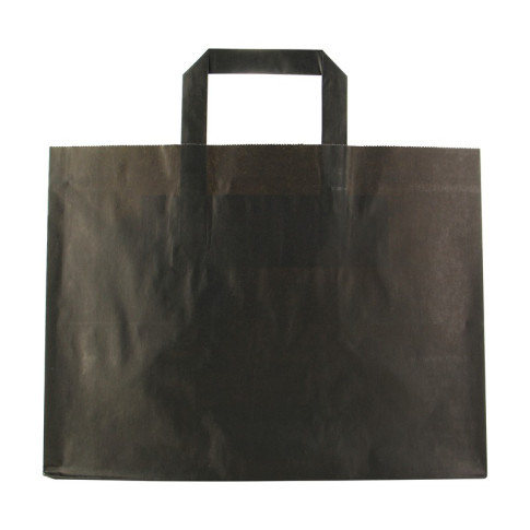 Borsa shopper in carta marrone riciclata con stampa nera 320x220mm H250mm