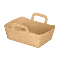 Mini cestino in cartone kraft 95x70mm H35mm
