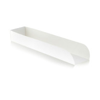 Supporto per hot dog in cartone bianco 250x55mm H35mm