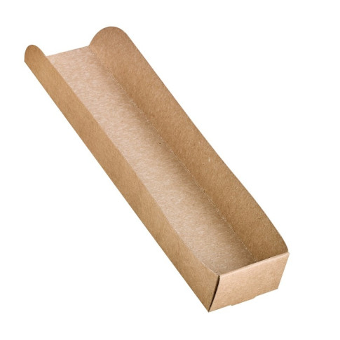 Supporto per hot dog in cartone kraft 250x55mm H37mm