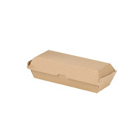 Scatola per hot dog in cartone kraft rinforzato 250x107mm H70mm