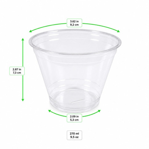 Bicchiere "Finesse" in PET trasparente  H72mm 270ml