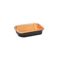 Opseal Aluminum tray black/gold 161x110mm H38mm 475ml
