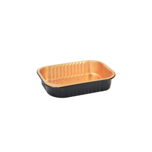 Opseal Aluminum tray black/gold 161x110mm H38mm 475ml