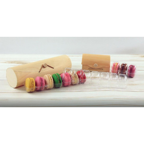 Scatola mini in legno per 3 macarons 110x80mm H55mm