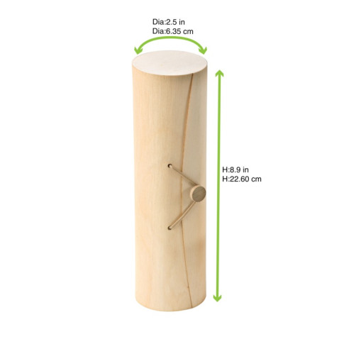 Scatola in legno cilindrica per 7 macarons  H230mm