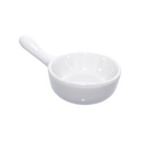 Mini padella in porcellana bianca 100x61mm H40mm