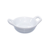 Piattino in porcellana bianca 85x60mm H30mm