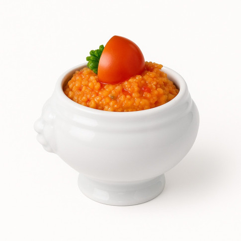 Mini zuppiera in porcellana bianca 80x65mm H50mm