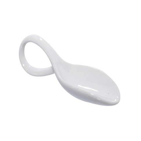 Mini cucchiaio in porcellana bianca 118x41mm H30mm