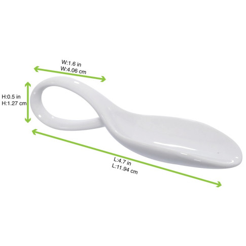 Mini cucchiaio in porcellana bianca 118x41mm H30mm