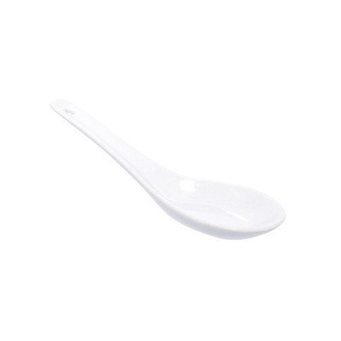 Mini cucchiaio da assaggio in porcellana bianca 130x43mm H45mm