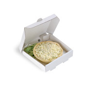 Mini scatola in cartone bianco per pizza   90x90mm H20mm