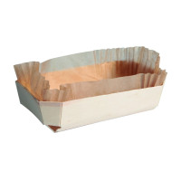 Stampo da forno in legno con pirottino in carta 190x105mm H60mm 750ml