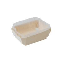 Stampo da forno in legno con pirottino in carta 185x80mm H40mm 600ml