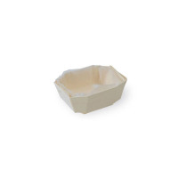 Stampo da forno in legno con pirottino in carta 90x65mm H35mm 90ml