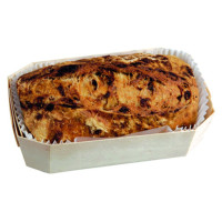 Stampo da forno in legno con pirottino in carta 120x90mm H40mm 300ml