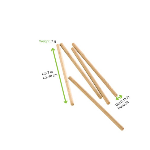 Bastoncino tondo in legno per pop cake  H95mm