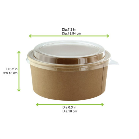 Insalatiera "Buckaty" multiuso, tonda in cartone kraft   H82mm 1560ml