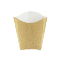 Tasca per patatine fritte in cartone kraft  115x90mm H140mm 480ml