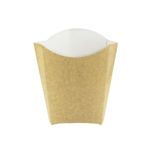 Tasca per patatine fritte in cartone kraft  115x90mm H140mm 480ml