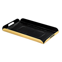 Vassoio in cartone doppio lato nero e oro con bordi ripiegati 190x280mm