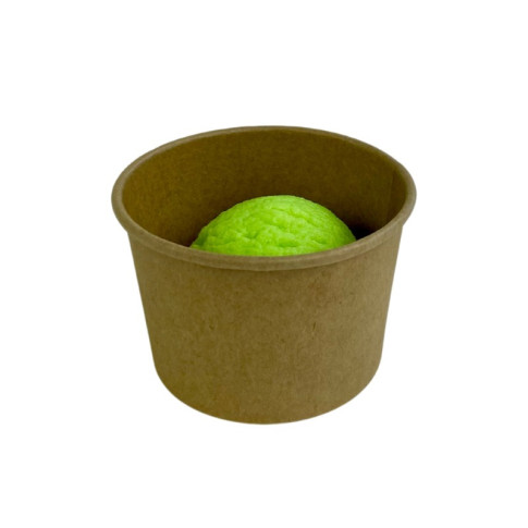 Contenitore in cartone kraft kraft per alimenti caldi e freddi  H50mm 134ml