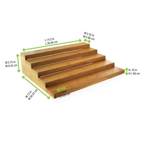 Supporto Teppo Gushi in bambù per 75 stecchini( FOR50) 360x305mm H95mm