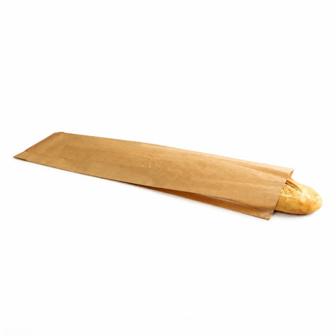 Sacchetto per panino in carta scura kraft antiunto 100x40mm H340mm