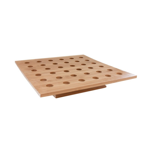 Supporto in bambù a 36 fori per coni 400x400mm H85mm