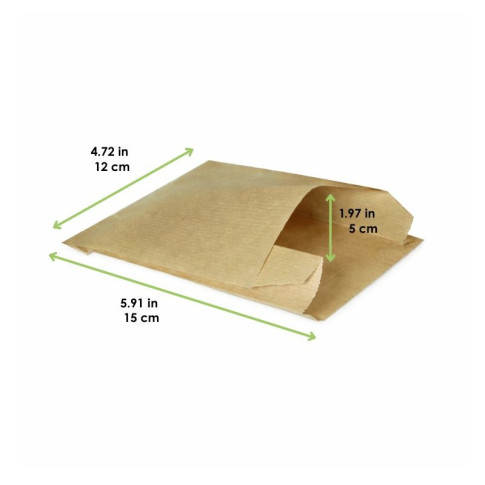 Sacchetto multiuso in carta scura 120x50mm H150mm
