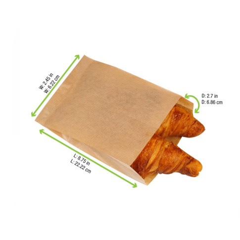 Sacchetto multiuso in carta scura 140x70mm H220mm