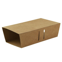 Coperchio in cartone kraft per barchetta porta-snack (PAP22) 215x90mm H53mm