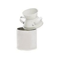 Secchiello in metallo laccato bianco  H100mm 125ml