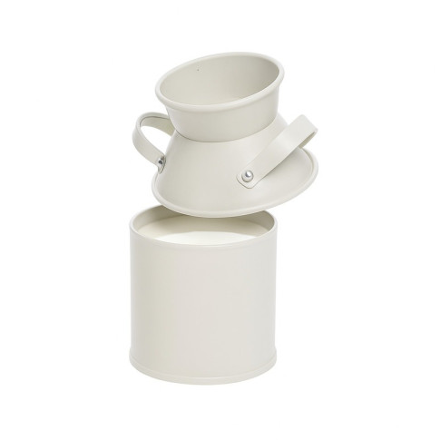 Secchiello in metallo laccato bianco  H100mm 125ml