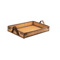 Vassoio pasto "Tray Bam" in bamboo 430x290mm H65mm