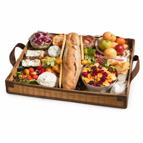 Vassoio pasto "Tray Bam" in bamboo 430x290mm H65mm