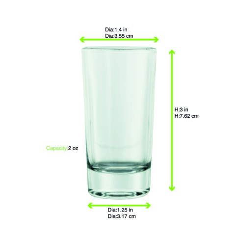 Bicchiere da shot cilindrico  H75mm 60ml