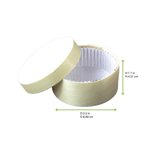 Scatola rotonda in legno misto FSC + carta da forno  H42mm 200ml
