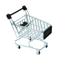 Mini carrello della spesa in metallo 110x75mm H125mm