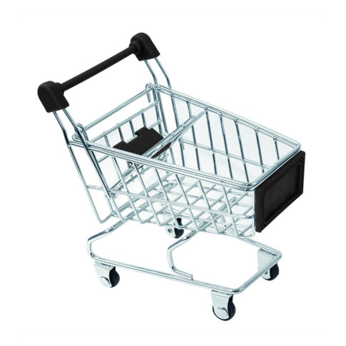 Mini carrello della spesa in metallo 110x75mm H125mm
