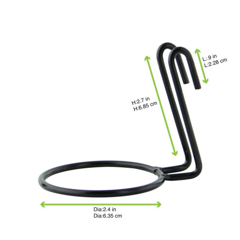 Porta contenitore in metallo nero  H70mm