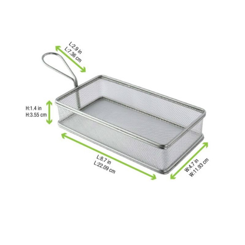 Mini cestino in metallo 220x120mm H35mm