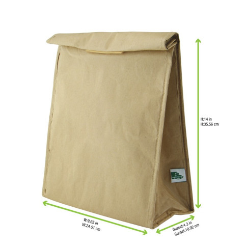 Borsa da pranzo isotermica con chiusura in velcro 245x120mm H350mm